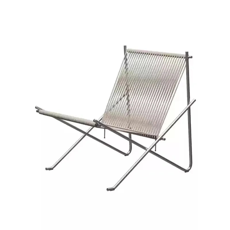 Chaise pliante vintage industrielle blanc