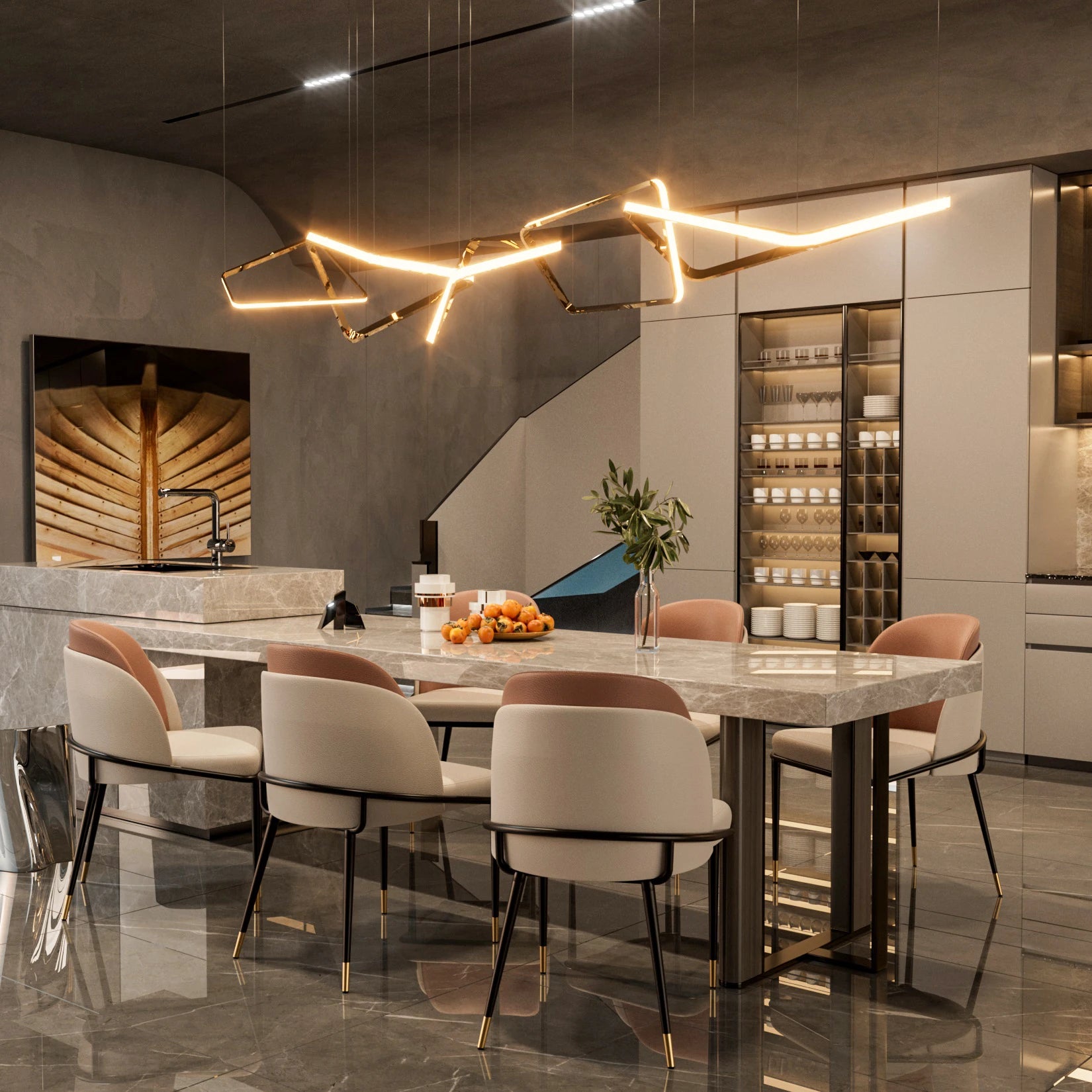 Chaise vintage de café salle à manger