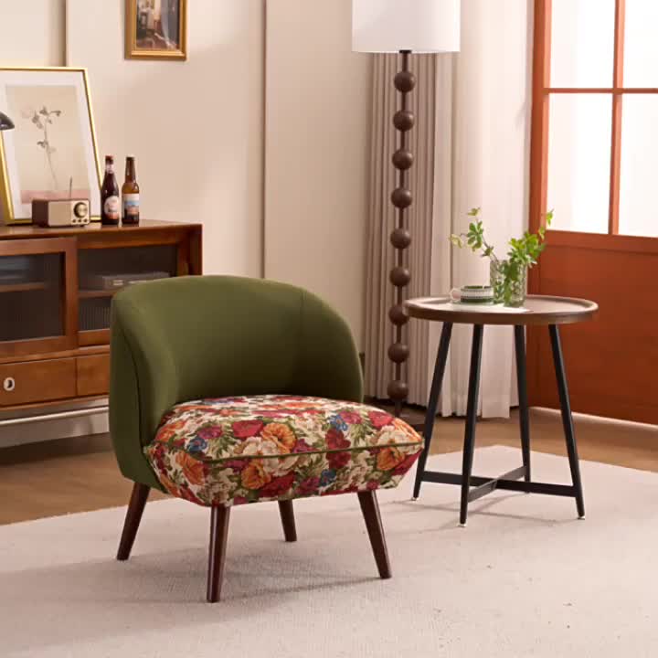 Fauteuil American country vintage vert