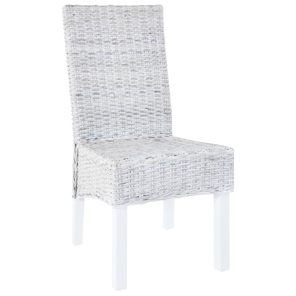 Fauteuil rotin blanc chaise