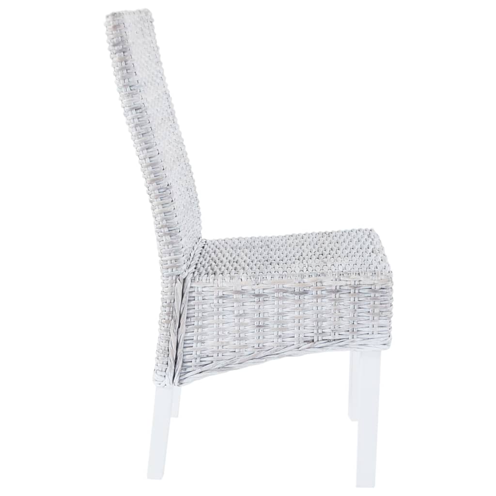 Fauteuil rotin blanc forme
