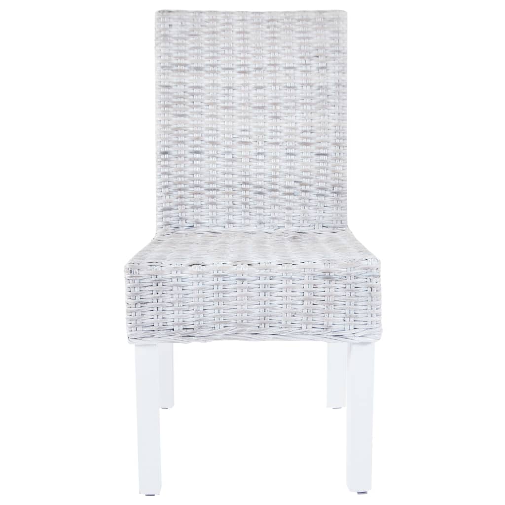Fauteuil rotin blanc pieds