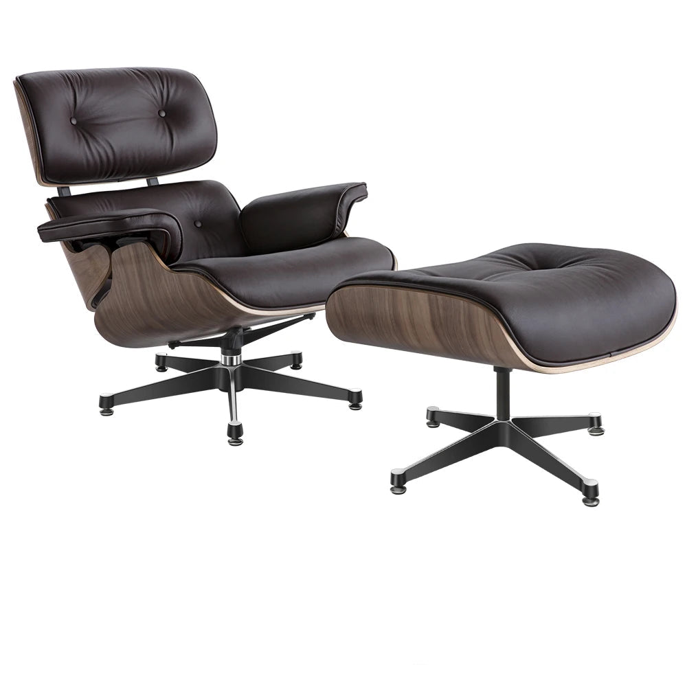 fauteuil designer vintage marron foncé