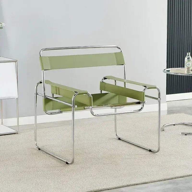 fauteuil industriel vintage selle vert