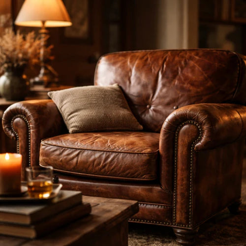 Fauteuil cuir vintage : comment reconnaître un vrai cuir vieilli de qualité ?