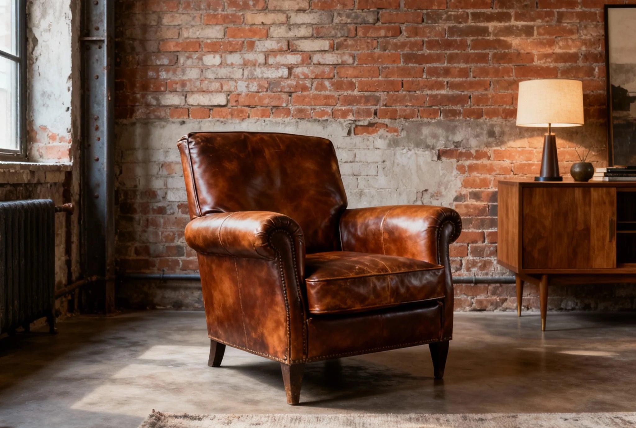 Fauteuil cuir vintage