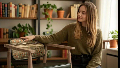 Chaise en bois vintage  dossier 