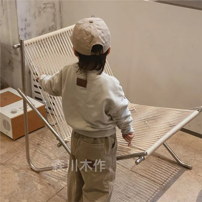 Chaise pliante vintage industrielle garçon 