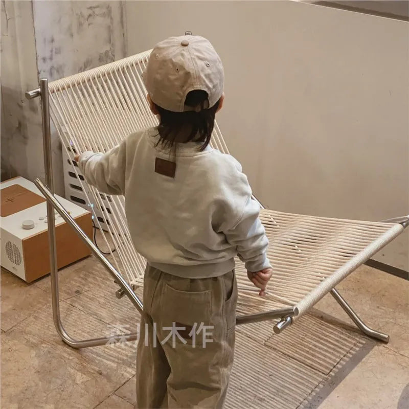 Chaise pliante vintage industrielle garçon 