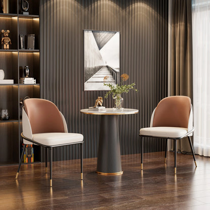 Chaise vintage de café marron 