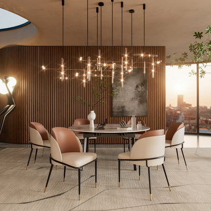 Chaise vintage de café table rond 