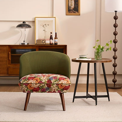 Fauteuil American country vintage motif fleurs