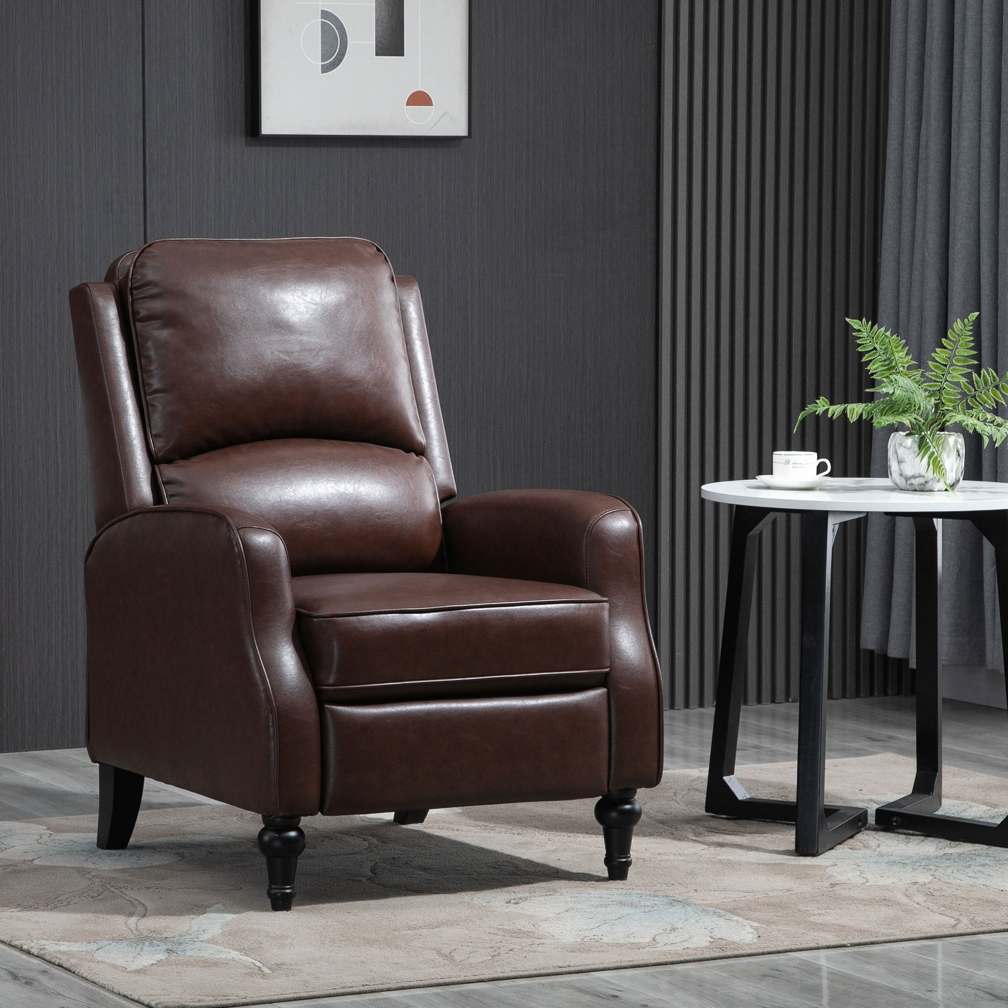 Fauteuil club cuir pu vintage