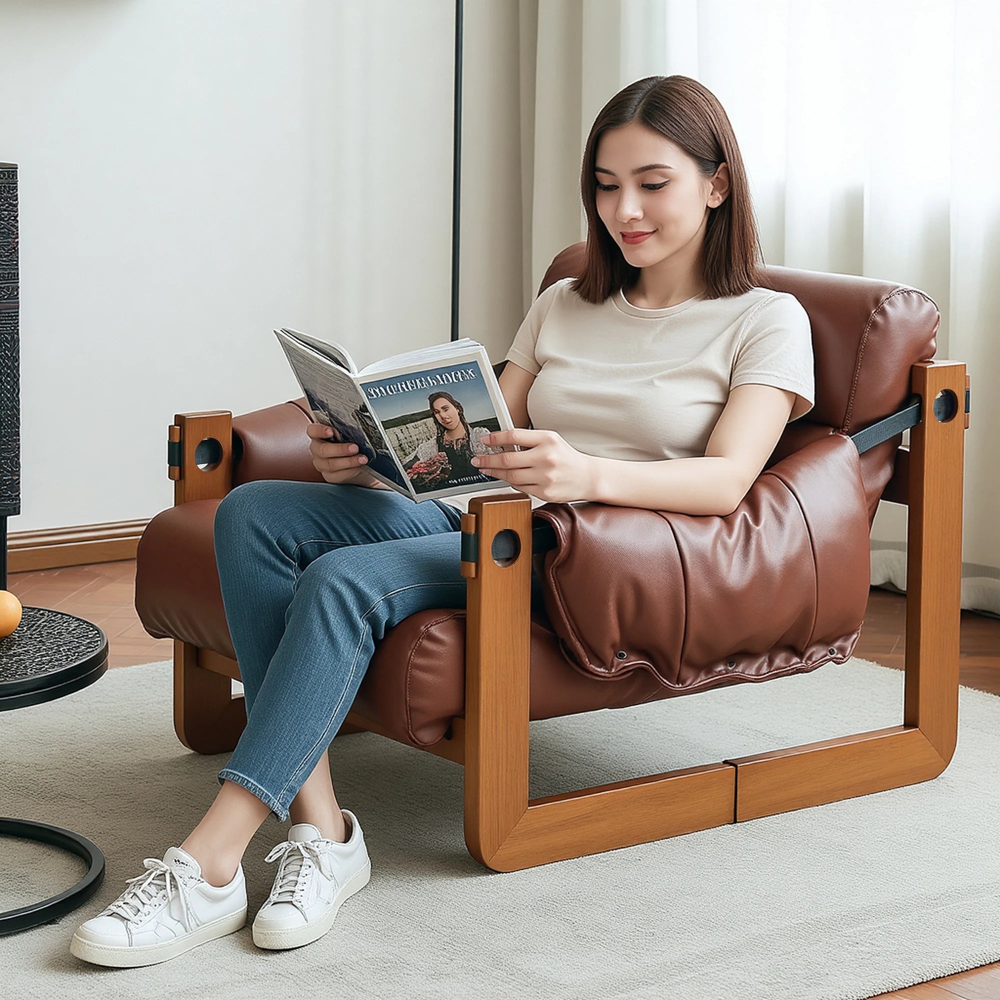 Fauteuil cuir design vintage