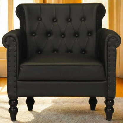 Fauteuil cuir noir vintage
