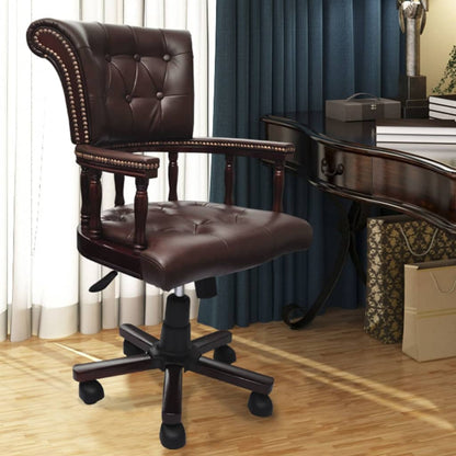 Fauteuil de bureau cuir vintage