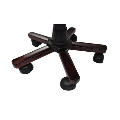 Fauteuil de bureau cuir vintage pieds