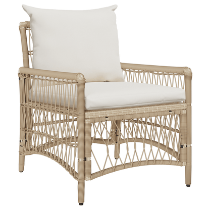 Fauteuil de jardin en rotin beige