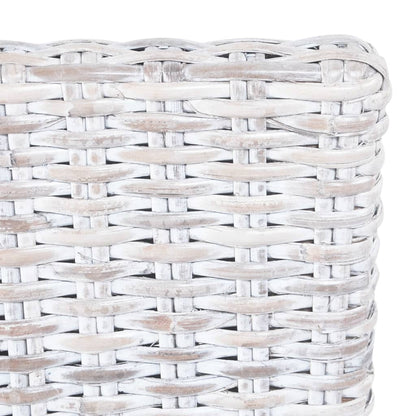 Fauteuil rotin blanc détails