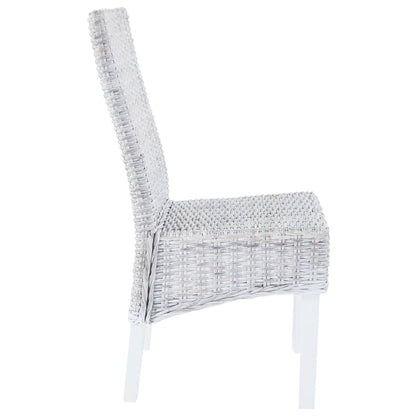 Fauteuil rotin blanc forme