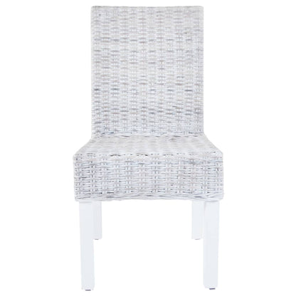 Fauteuil rotin blanc pieds