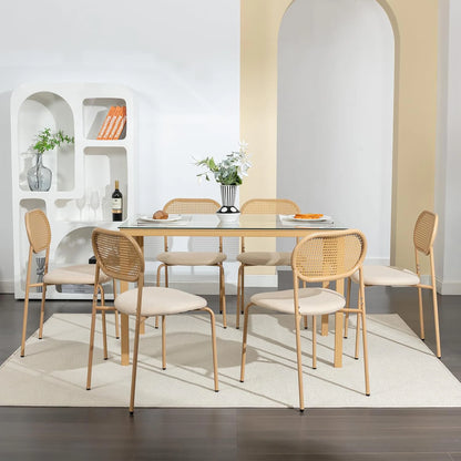 Fauteuil rotin métal vintage