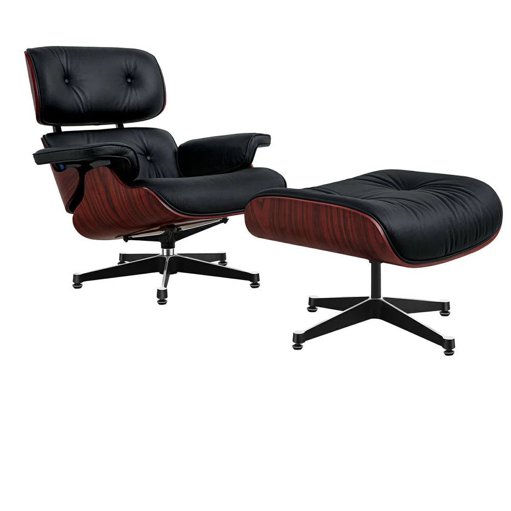 fauteuil designer vintage pivotant bois rose 