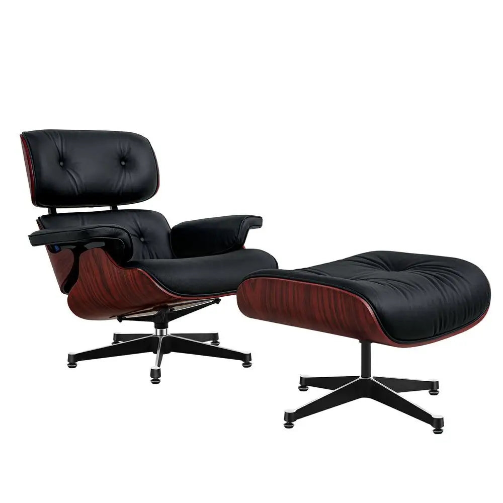 fauteuil designer vintage pivotant noir 